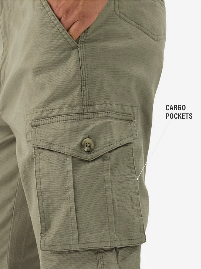 Mossy Green Cargo Pants with Pockets