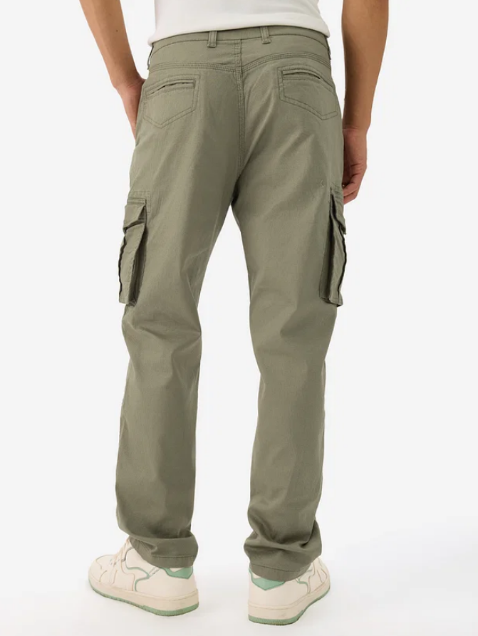 Mossy Green Cargo Pants with Pockets