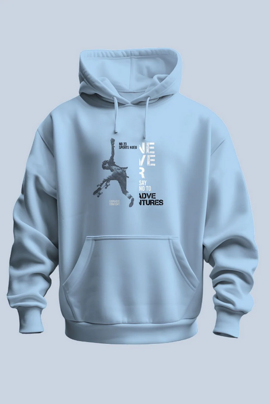 Sky Blue Cotton Hoodie | Soft, Stylish & Comfortable