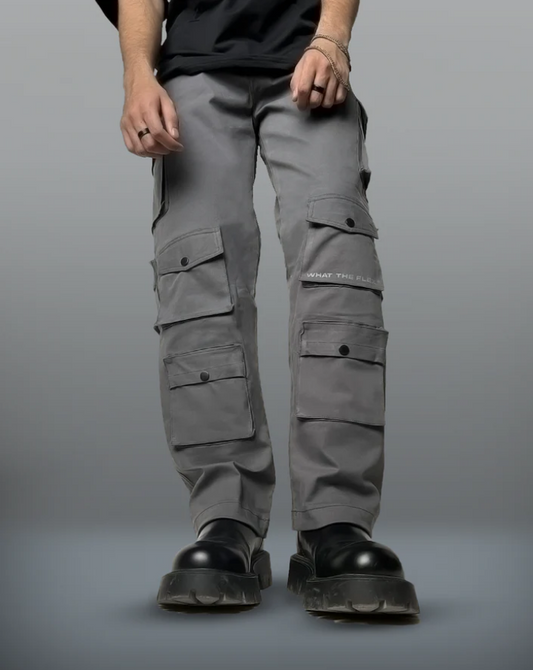 Charcoal Grey Cargo Pants with Pockets